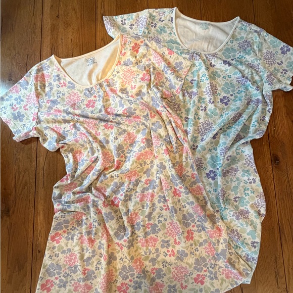 LL BEAN new without tags xl short night gown set of two - Picture 2 of 6